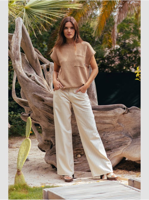 Jeans wide leg loose large 'Le Temps Des Cerises' - Kiabi Jeans wide leg loose large 'Le Temps Des Cerises' - Kiabi
