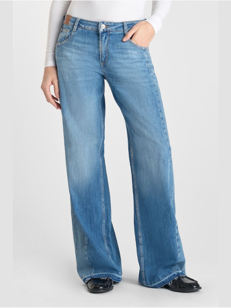 Jeans wide leg loose large 'Le Temps Des Cerises' Bleu - Kiabi