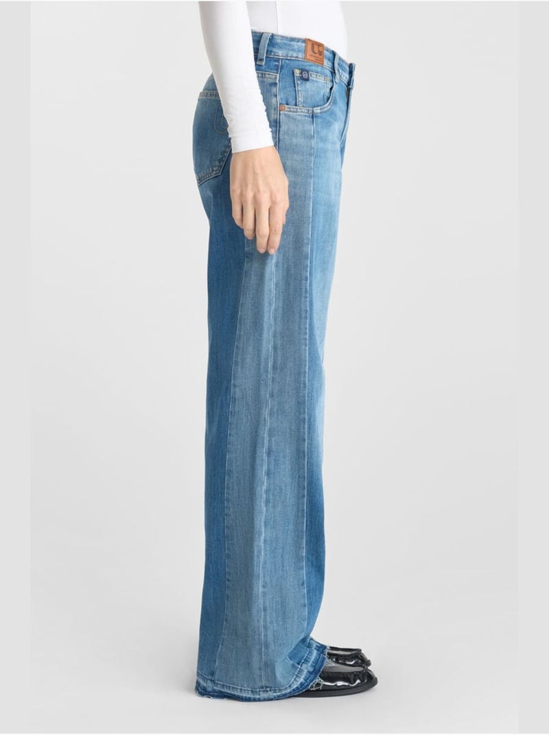 Jeans wide leg loose large 'Le Temps Des Cerises' Bleu - Kiabi