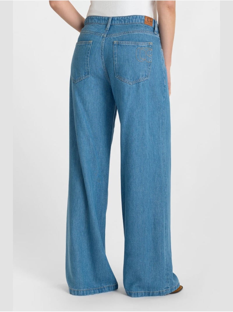 Jeans ZAZOU loose large 'Le Temps Des Cerises' Bleu - Kiabi