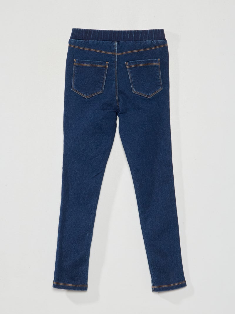 Jegging avec taille élastiquée Bleu brut - Kiabi