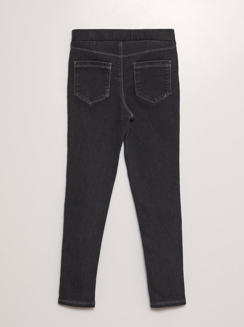 Jegging avec taille élastiquée Noir - Kiabi