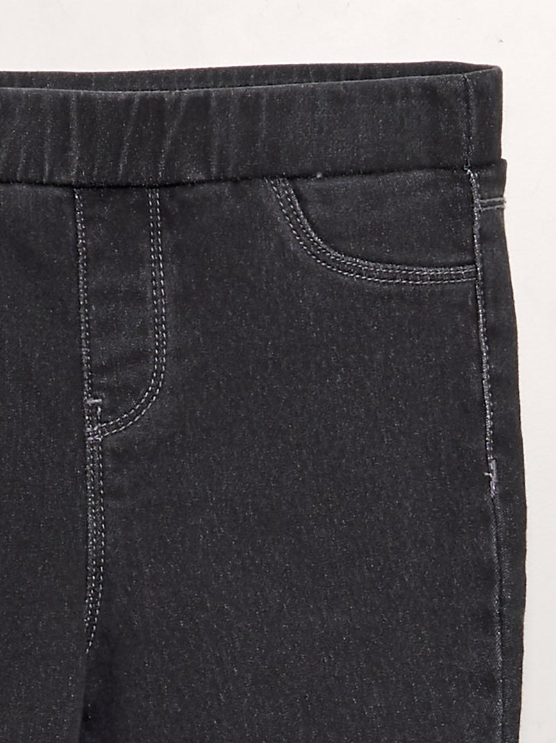 Jegging avec taille élastiquée Noir - Kiabi