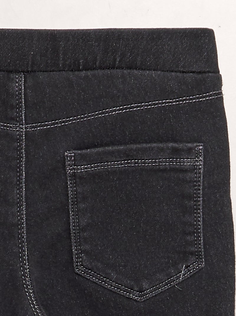 Jegging avec taille élastiquée Noir - Kiabi