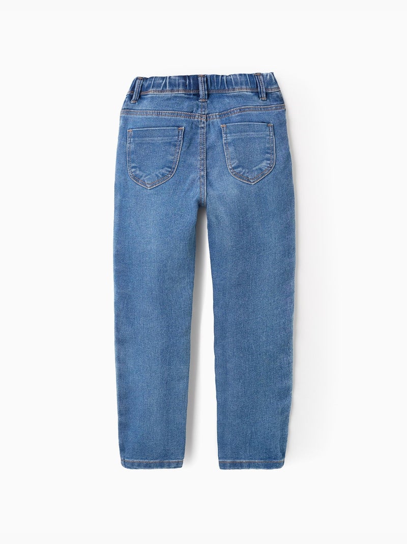 Jegging en Denim à Taille Réglable Bleu Bleu - Kiabi