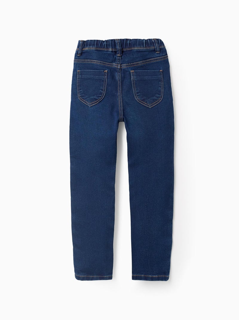 Jegging en Denim à Taille Réglable Bleu foncé - Kiabi