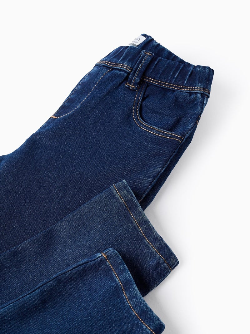 Jegging en Denim à Taille Réglable Bleu foncé - Kiabi