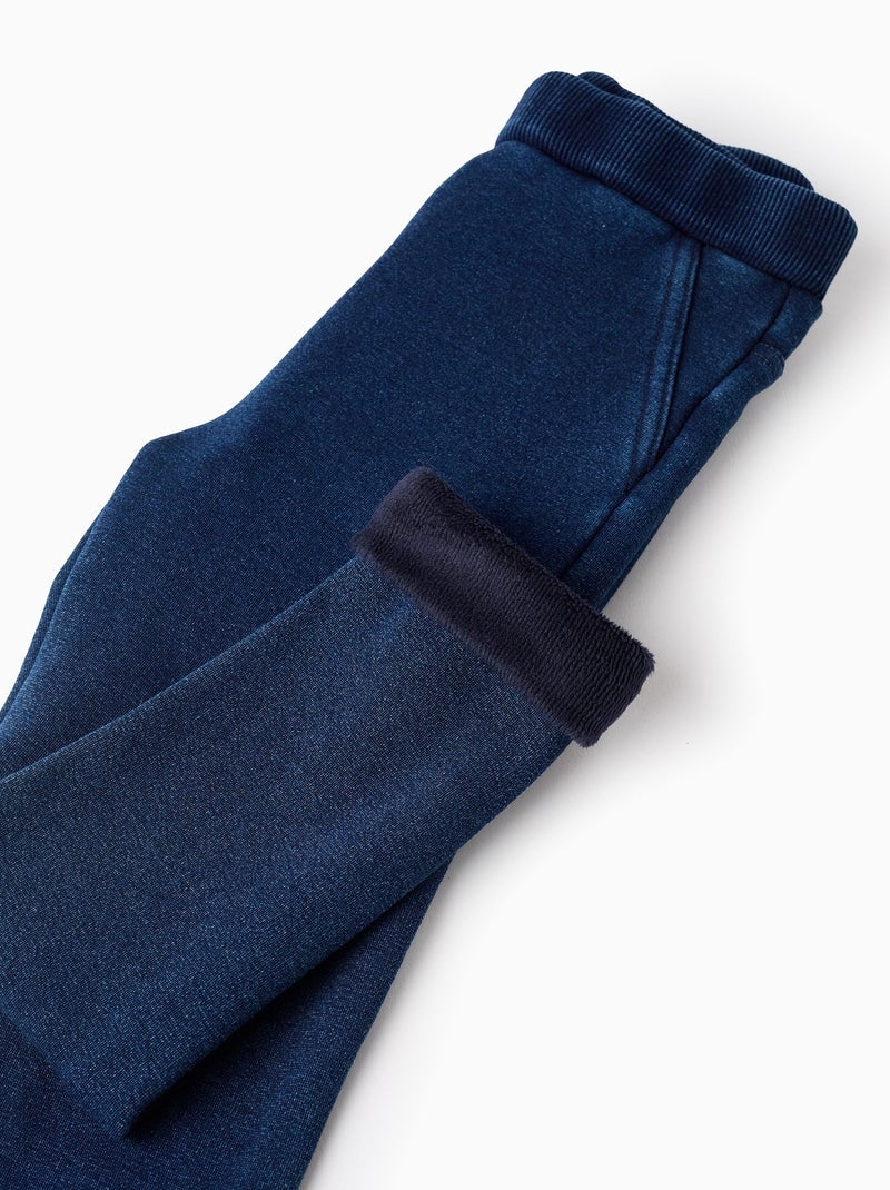 Jegging en Jean Effet Thermique Bleu - Kiabi