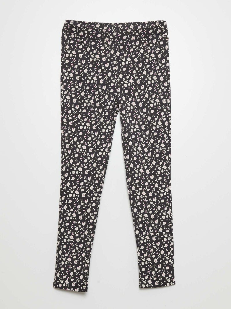 Jegging en maille imprimée Noir - Kiabi