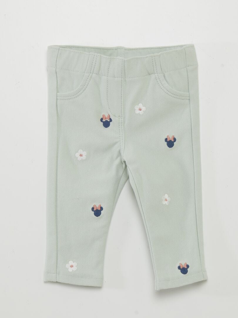 Jegging imprimé 'Minnie' Vert - Kiabi