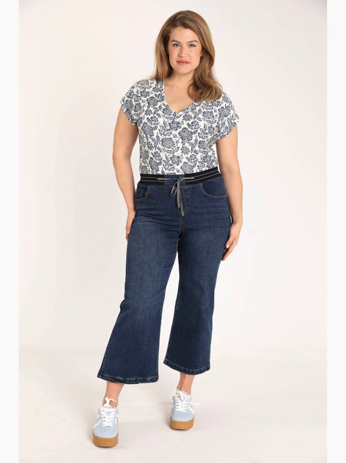 Jegging large Lolly 7/8 en denim PAPRIKA - Kiabi