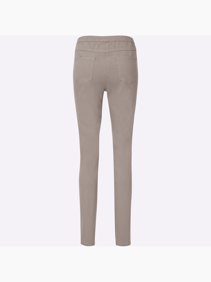 Jegging Qualité Extensible - Taille Courte - Moda Vilona Gris taupe - Kiabi