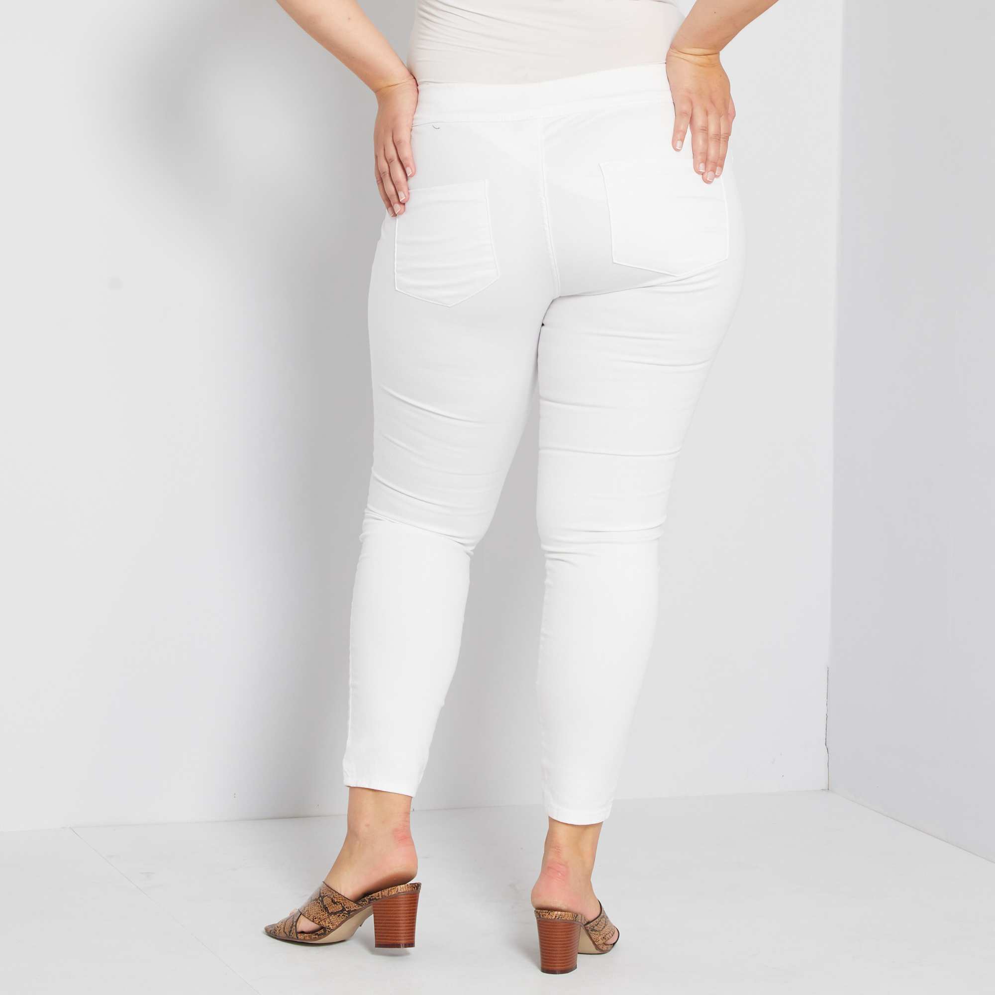 Jegging Skinny En Denim Stretch Grande Taille Femme - Blanc - Kiabi ...