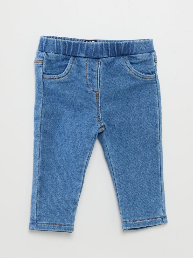 Jegging stretch en jean Bleu - Kiabi