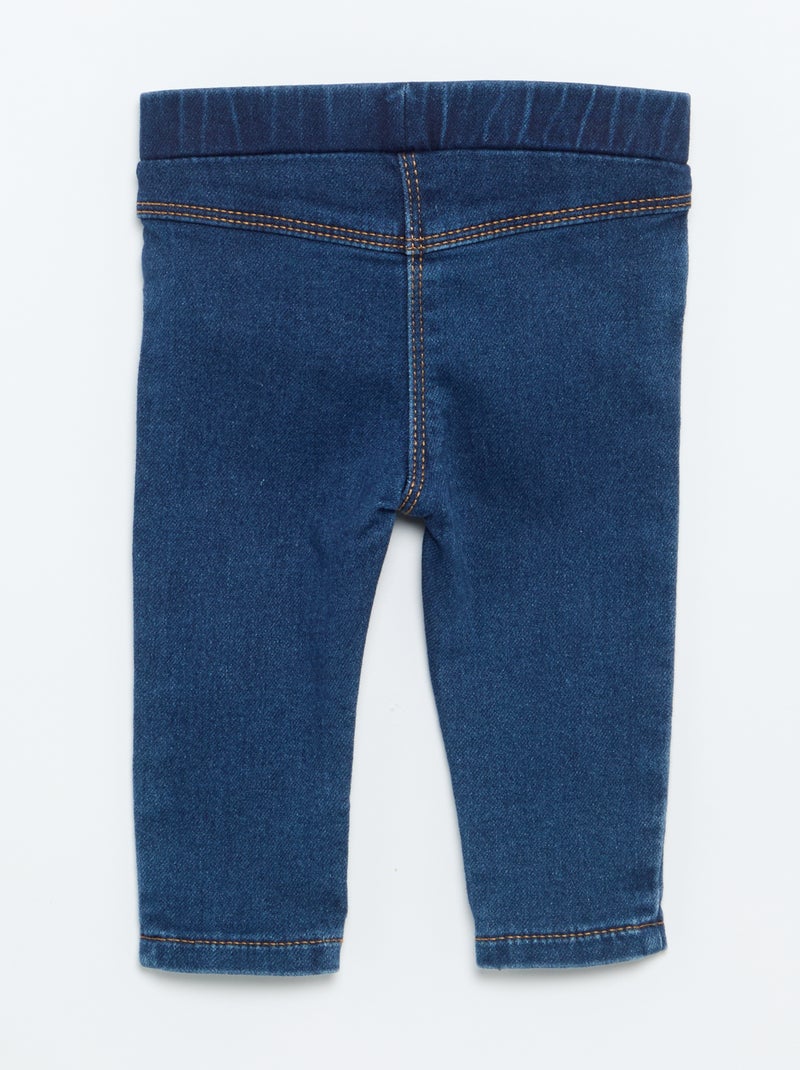 Jegging stretch façon denim Bleu - Kiabi
