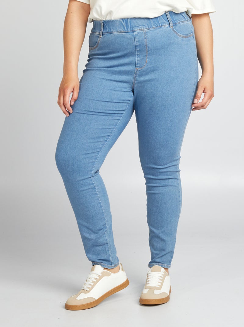 Jegging taille haute regular stretch Bleu - Kiabi