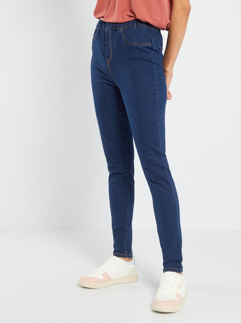 Jegging Femme Taille Mi-Haute En Jean Stretch - Coupe Skinny, Grande Élasticité, Confort Quotidien
