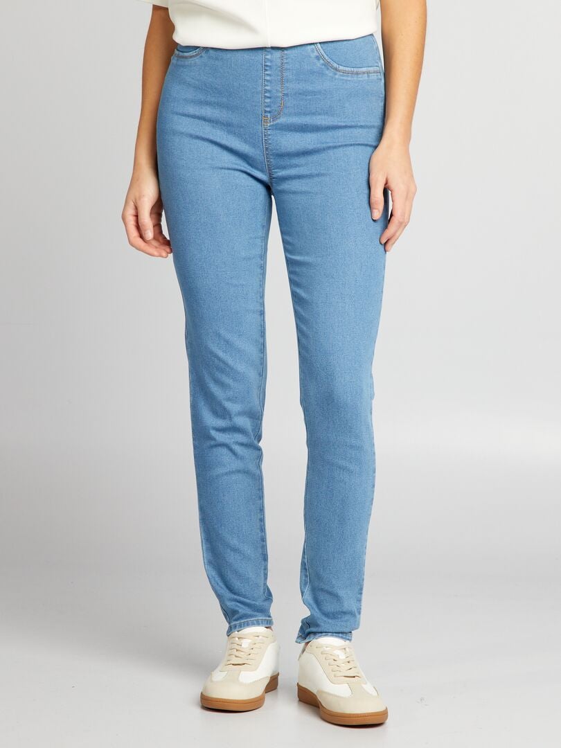 Jegging Femme American Eagle Taille 2 Haute Régulière Vieilli - Bleu - Occasion
