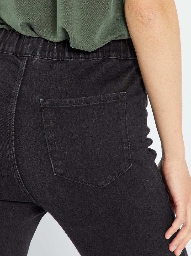 Jegging taille haute stretch Noir - Kiabi