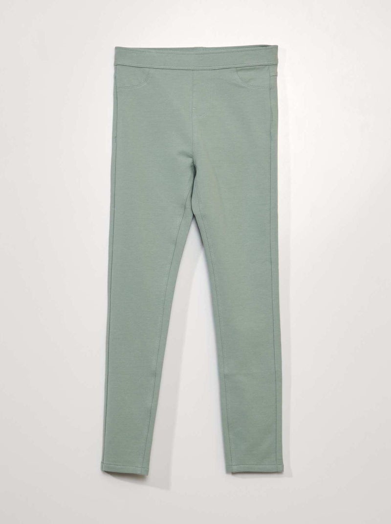 Jegging uni Vert tilleul - Kiabi