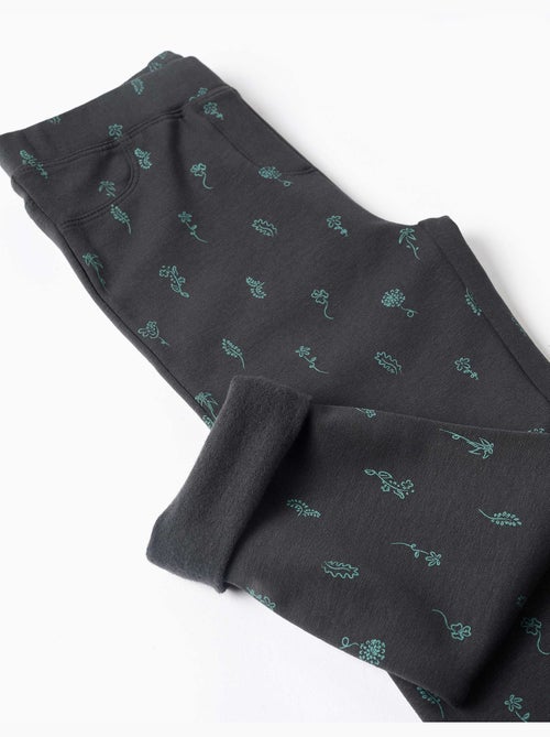 Jeggings à coupe skinny en coton peigné avec imprimé floral - Kiabi