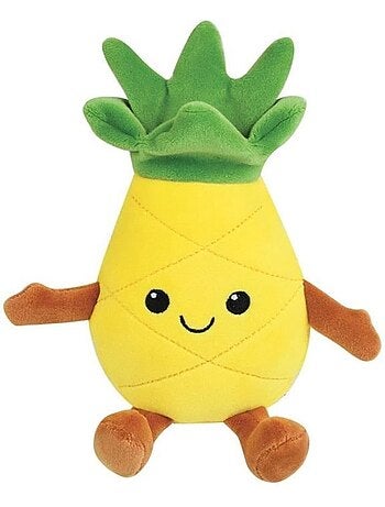 Jemini fruity 's cagette de 6 peluches toutes douces fruits et légumes +/- 17 cm