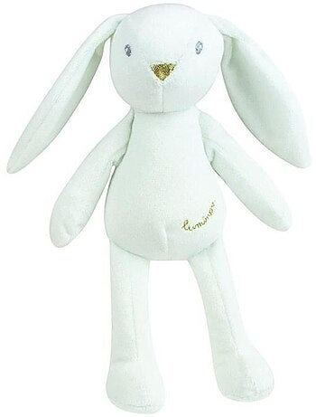 Jemini luminou lapin blanc peluche lumineuse naturelle fonctionne sans pile+/- 20 cm