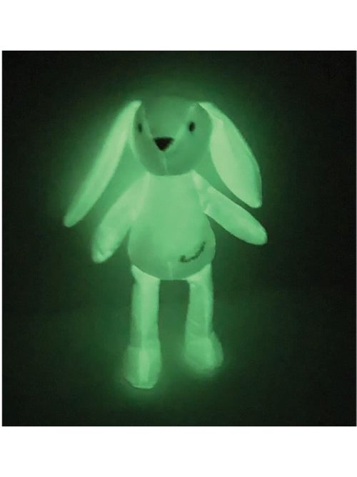 Jemini luminou lapin blanc peluche lumineuse naturelle fonctionne sans pile+/- 20 cm - Kiabi