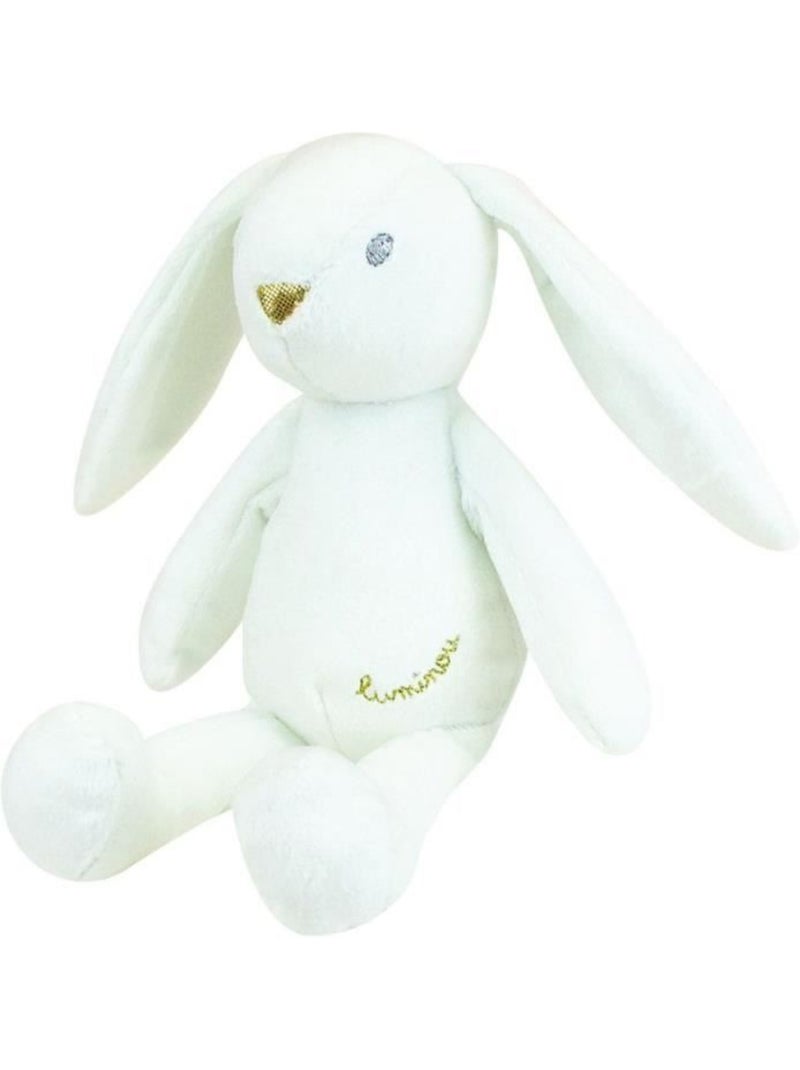 Jemini luminou lapin blanc peluche lumineuse naturelle fonctionne sans pile+/- 20 cm Blanc - Kiabi