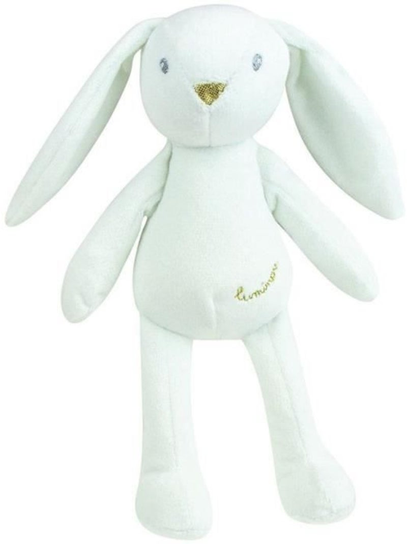 Jemini luminou lapin blanc peluche lumineuse naturelle fonctionne sans pile+/- 20 cm Blanc - Kiabi