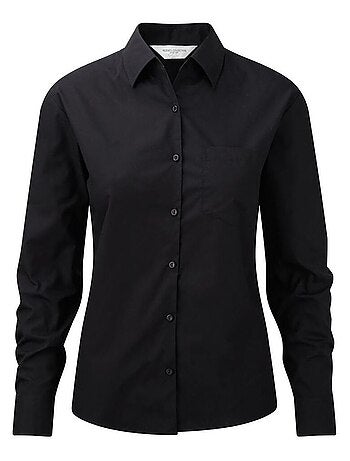 Jerzees - Chemisier à manches longues 100% coton