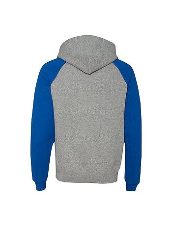 Jerzees - Sweat à capuche manches raglan motif/style blocs de couleurs