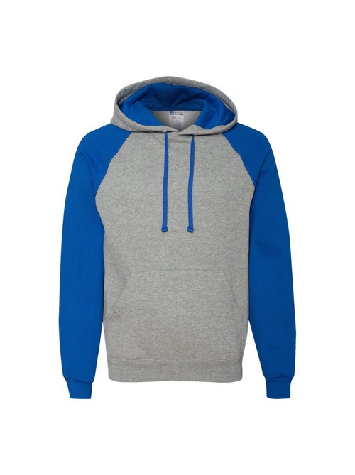 Jerzees - Sweat à capuche manches raglan motif/style blocs de couleurs - Kiabi