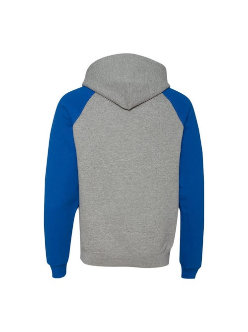 Jerzees - Sweat à capuche manches raglan motif/style blocs de couleurs - Kiabi