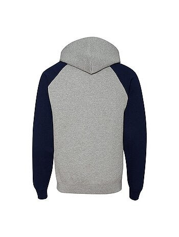 Jerzees - Sweat à capuche manches raglan motif/style blocs de couleurs