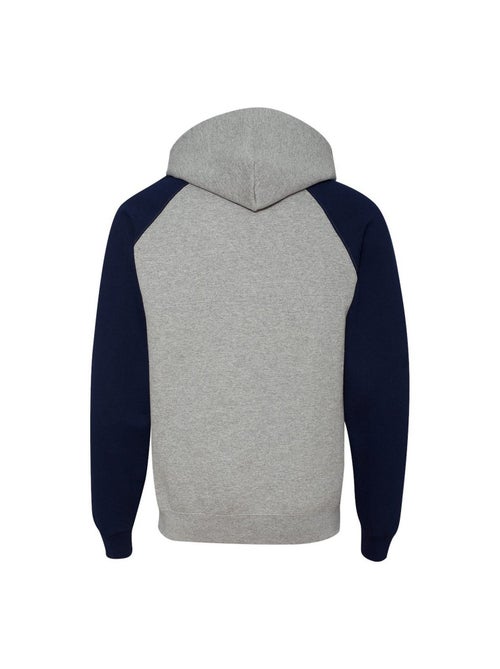 Jerzees - Sweat à capuche manches raglan motif/style blocs de couleurs - Kiabi