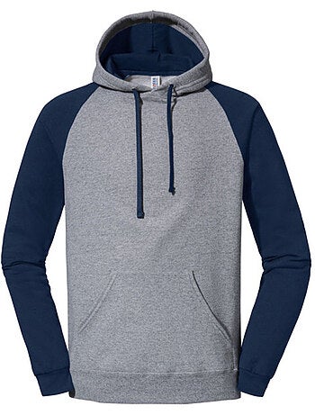 Jerzees - Sweat à capuche manches raglan motif/style blocs de couleurs