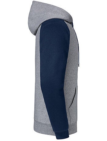 Jerzees - Sweat à capuche manches raglan motif/style blocs de couleurs