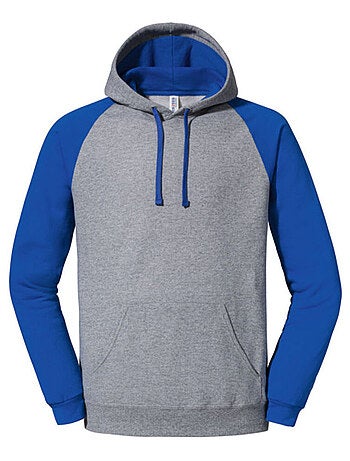 Jerzees - Sweat à capuche manches raglan motif/style blocs de couleurs