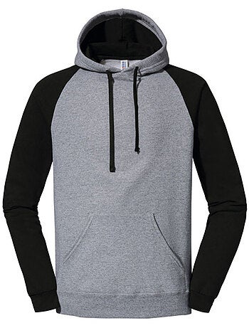 Jerzees - Sweat à capuche manches raglan motif/style blocs de couleurs