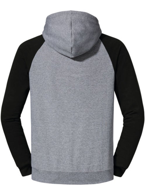 Jerzees - Sweat à capuche manches raglan motif/style blocs de couleurs - Kiabi