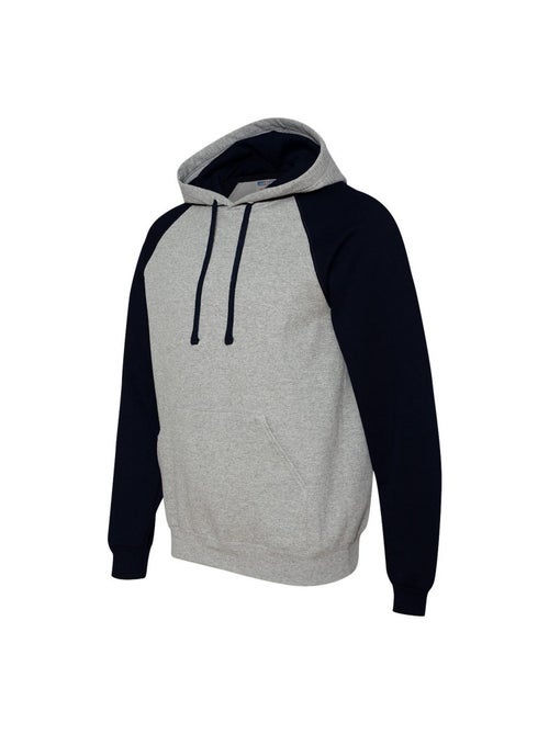 Jerzees - Sweat à capuche manches raglan motif/style blocs de couleurs - Kiabi Jerzees - Sweat à capuche manches raglan motif/style blocs de couleurs - Kiabi