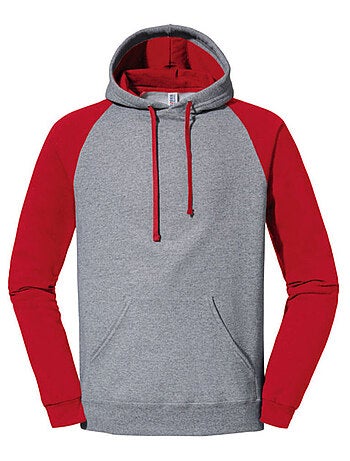 Jerzees - Sweat à capuche manches raglan motif/style blocs de couleurs