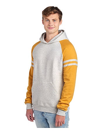 Jerzees - Sweat à capuche motif/style Bloc de couleur style universitaire VARSITY