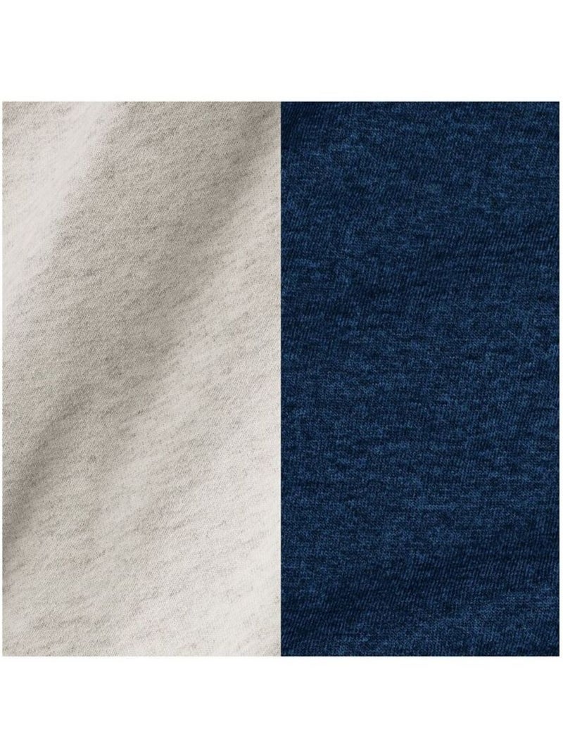 Jerzees - Sweat à capuche motif/style blocs de couleurs Gris Bleu - Kiabi