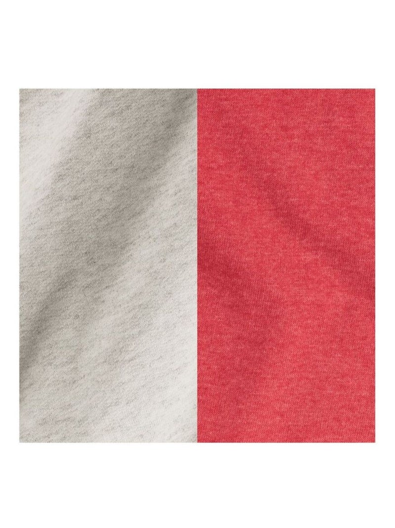 Jerzees - Sweat à capuche motif/style blocs de couleurs Gris Rouge - Kiabi