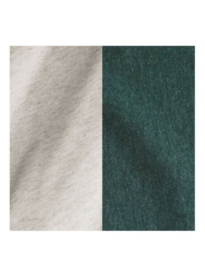 Jerzees - Sweat à capuche motif/style blocs de couleurs Gris Vert - Kiabi