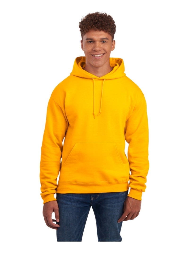 Jerzees - Sweat à capuche motif/style uni Jaune or - Kiabi