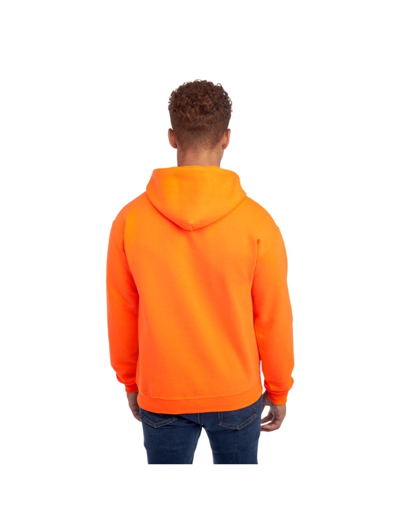 Jerzees - Sweat à capuche motif/style uni Noir/Orange fluo - Kiabi