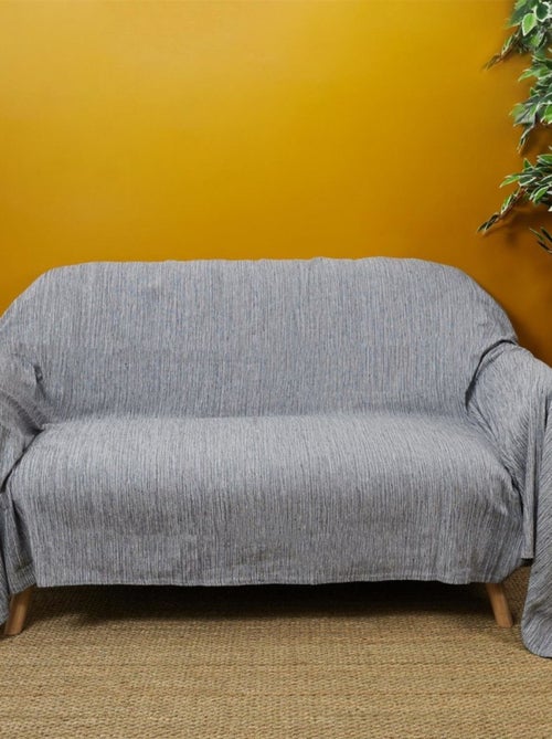 Jeté de canapé 170x250 cm gris anthracite - Kiabi Jeté de canapé 170x250 cm gris anthracite - Kiabi